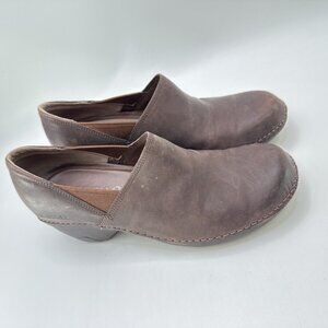 Merrell Shoes Womens‎ Size 8 Brown Leather Slip On Casual Comfort Loafers Mules